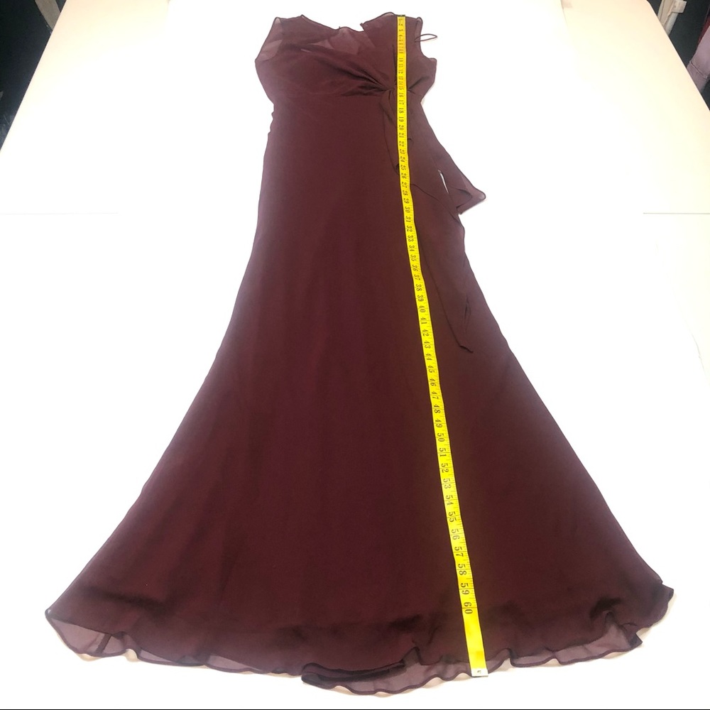 Jenny Yoo Bridemade Merlot chiffon maxi dress - Picture 5 of 13